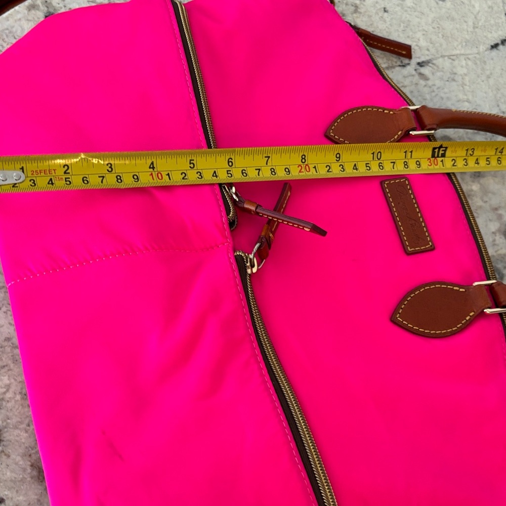 Dooney & Bourke Neon Pink Tote Bag with Brown Accents - Picture 8 of 8